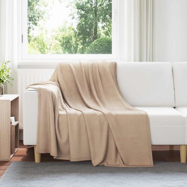 vidaXL Mantitas de Sof&aacute; 24 pcs Camel 200 x 150 cm Lana