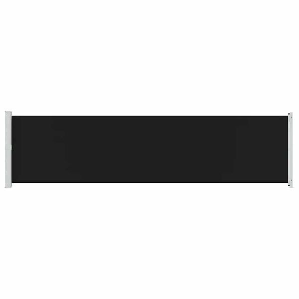 vidaXL Toldo lateral retráctil para patio negro 600x160 cm