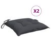 vidaXL Cojines sillas de jard&iacute;n 2 uds tela Oxford antracita 40x40x7 cm