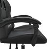 vidaXL Silla gaming cuero sint&eacute;tico negro