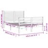 vidaXL Estructura de cama con cabecero madera maciza blanco 140x190 cm