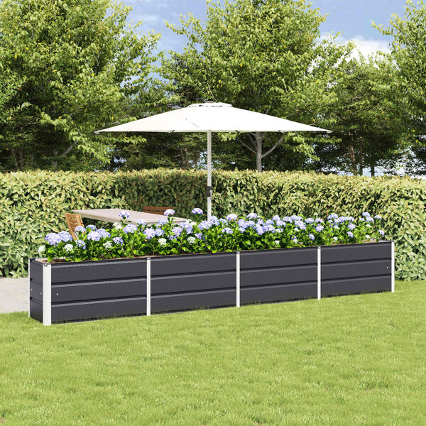 vidaXL Jardinera Antracita 320 x 40 x 45 cm Acero