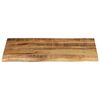 vidaXL Tablero de mesa borde natural madera maciza mango 80x60x2,5 cm