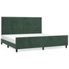 vidaXL Estructura cama sin colchón terciopelo verde oscuro 200x200 cm