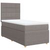 vidaXL Cama box spring con colch&oacute;n tela gris taupe 90x190 cm