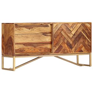 vidaXL Aparador de madera maciza de acacia 118x30x60 cm