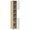 vidaXL Gabinete de Ba&ntilde;o con puerta Roble Sonoma 30 x 35 x 192 cm