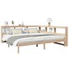 vidaXL Cama con estanter&iacute;a sin colch&oacute;n madera maciza de pino 200x200cm