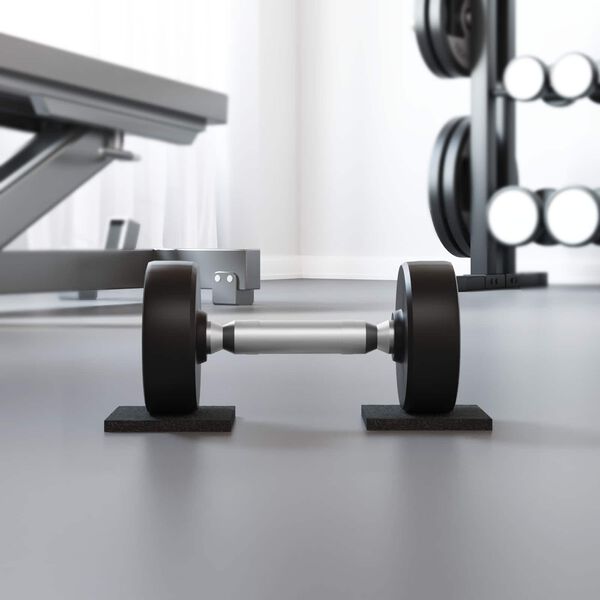 vidaXL Almohadilla de Goma Negro Goma