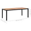 vidaXL Set comedor de jard&iacute;n 9 piezas y cojines rat&aacute;n sint&eacute;tico negro