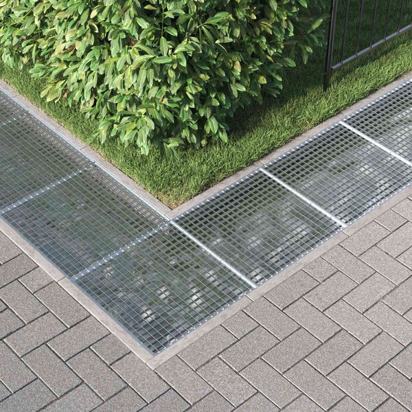 vidaXL Rejilla Plateado 60 x 60 x 2 cm