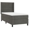 vidaXL Cama box spring colch&oacute;n y LED terciopelo gris oscuro 100x200 cm