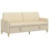 vidaXL Sof&aacute; con almacenamiento Crema 192 x 78 x 87 cm Poli&eacute;ster