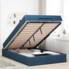 vidaXL Estructura de cama con colch&oacute;n con colch&oacute;n 2 pcs Azul tela