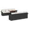 vidaXL Conjunto de sof&aacute;s de jard&iacute;n 7 uds. Negro y crema