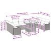 vidaXL Conjunto de sof&aacute; de jard&iacute;n 11 pcs Gris claro Polirat&aacute;n