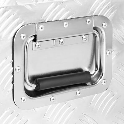vidaXL Caja de almacenaje de aluminio plateado 100x55x37 cm