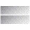 vidaXL Pelda&ntilde;o 2 uds. 100 x 30 cm Plateado Aluminio Rectangular