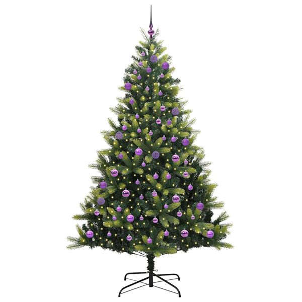 vidaXL &Aacute;rbol de Navidad Artificial Plegable 300 LEDs Verde 240 cm
