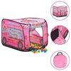 vidaXL Tienda de juegos para ni&ntilde;os con 250 bolas rosa 70x112x70 cm