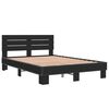 vidaXL Estructura de cama madera de ingenier&iacute;a y metal negro 120x190cm