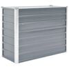 vidaXL Arriate de jard&iacute;n de acero galvanizado gris 100x40x77 cm