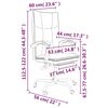 vidaXL Silla de oficina reclinable cuero sintético crema