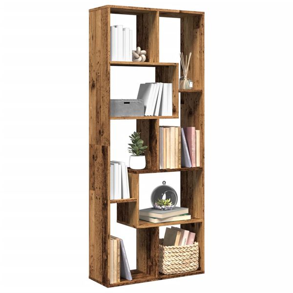 vidaXL Librer&iacute;a divisora madera ingenier&iacute;a envejecida 67x25x161,5 cm