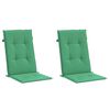 vidaXL Coj&iacute;n silla de jard&iacute;n respaldo alto 2 uds tela verde 120x50x3cm