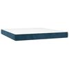 vidaXL Cama box spring con colch&oacute;n terciopelo azul oscuro 160x200 cm