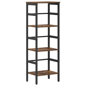 vidaXL Estante de libros 3 niveles 40 x 29,5 x 115 cm Roble ahumado