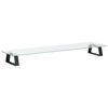 vidaXL Soporte de monitor vidrio templado y metal negro 80x20x8 cm
