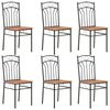 vidaXL Sillas de comedor 6 unidades MDF marr&oacute;n