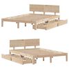vidaXL Estructura de cama con cajones madera maciza pino 120x190 cm