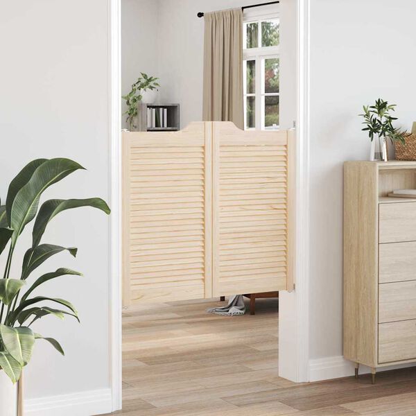 vidaXL Puertas batientes dise&ntilde;o de lamas 2 par 90x100cm madera pino