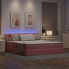 vidaXL Cama con almacenamiento y LED Rosa 180 x 200 cm Terciopelo
