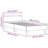vidaXL Estructura de cama con LED Roble artesanal 100 x 200 cm