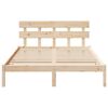 vidaXL Estructura de cama Marr&oacute;n 150 x 200 cm Madera maciza de Pino