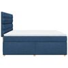 vidaXL Cama box spring con colch&oacute;n tela azul 180x200 cm