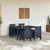 vidaXL Conjunto de Comedor de Jardín 5 pcs Antracita Ratan Polt