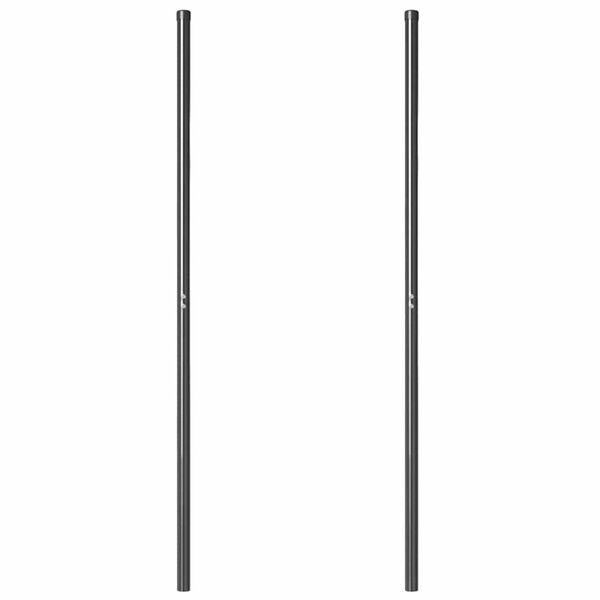 vidaXL Postes de cerca 2 pcs Gris Acero con recubrimiento en polvo