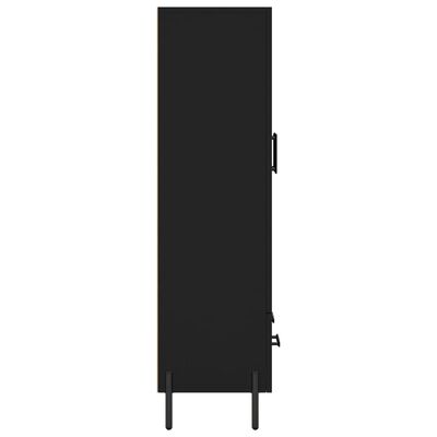 vidaXL Aparador alto madera de ingeniería negro 69,5x31x115 cm