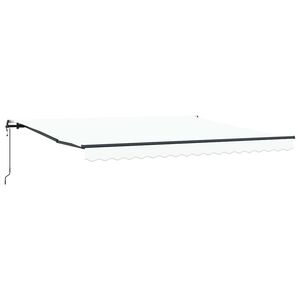 vidaXL Toldo retr&aacute;ctil Blanco 400 x 300 cm Tela y Aluminio