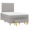 vidaXL Cama box spring con colch&oacute;n tela gris claro 120x200 cm