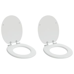 vidaXL Asiento de inodoro de cierre suave 2 uds. 44 x 38 cm