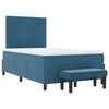 vidaXL Cama tipo Box Spring Azul oscuro 120 x 190 cm Terciopelo