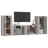 vidaXL Set de muebles para TV 4 pzas madera contrachapada gris Sonoma