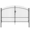 vidaXL Puerta Doble WOERDEN 299,5 x 224,5 cm Acero Gris Con cerradura