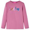 Camiseta infantil de manga larga color frambuesa 92