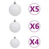 vidaXL Árbol de Navidad artificial con luces y bolas 564 ramas 180 cm